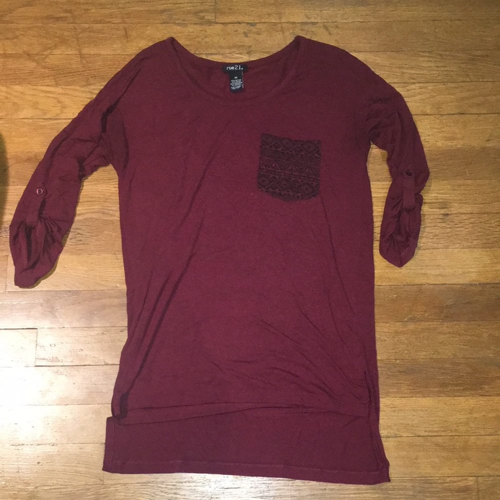 1/2 Sleeve Maroon blouse